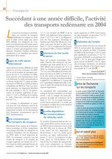 L année économique et sociale 2004 - Transports