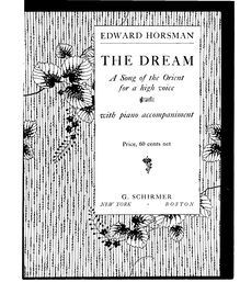 Partition complète, Dream, C major, Horsman, Edward