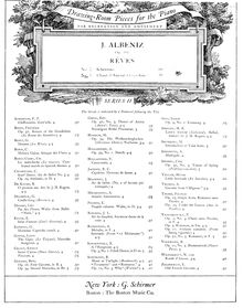 Partition , Chant d amour, Rêves, Op.101, Albéniz, Isaac