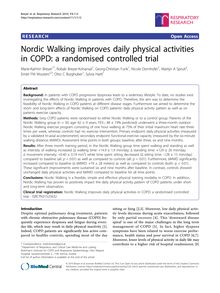 Nordic Walking improves daily physical activities in COPD: a randomised controlled trial