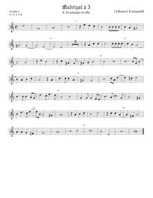 Partition viole de gambe aigue 1, Primo Libro di Madrigali, Fontanelli, Alfonso par Alfonso Fontanelli