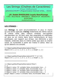Les Strings (chaînes de caractères)