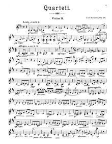 Partition violon 2, corde quatuor No.4, Op.211, Quartett Nr.4 für zwei Violinen, Viola und Violoncell in D dur, Op. 211.