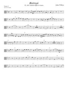 Partition ténor viole de gambe 2, alto clef, madrigaux - Set 2, Wilbye, John par John Wilbye