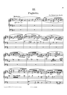Partition No., Fughette,  pour orgue, Op.56, Suite für Orgel, Op.56