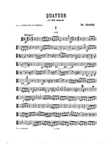 Partition viole de gambe, corde quatuor en A minor, String Quartet No.3