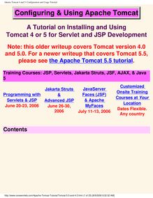 Jakarta Tomcat 4 and 5: Configuration and Usage Tutorial