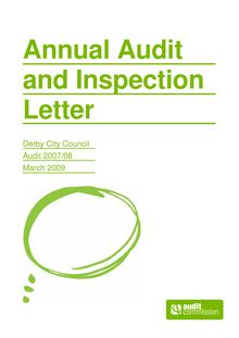 2007-2008 - Annual Audit and Inspection Letter -  Derby CC v1.0
