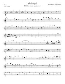 Partition ténor viole de gambe, octave aigu clef, Madrigali a 5 voci, Libro 7