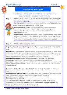 Grade 5 English: Punctuation Workbook