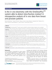 Is the in vivo dosimetry with the OneDosePlusTM system able to detect intra-fraction motion? A retrospective analysis of in vivo data from breast and prostate patients