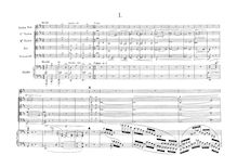 Partition complète, Concert en ré majeur pour violon, piano et quatuor à cordes