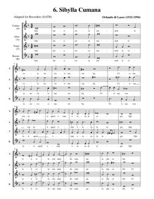 Partition , Sibylla Cumana (SATB enregistrements, alto notation), Prophetiae Sibyllarum