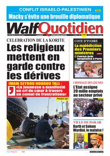 Walf Quotidien n°8740 - du vendredi 14 mai 2021
