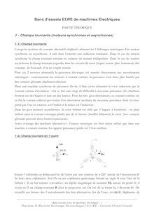 Banc d essais elwe de machines électriques Plate forme 3E Électricité Electronique Electrotechnique C E S I R E Université J Fourier Grenoble