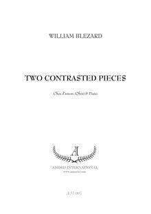Partition complète et parties, Two Contrasted pièces, Blezard, William