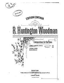 Partition complète, 3 Album Leaves, Woodman, Raymond Huntington