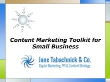Content Marketing Toolkit for Small Business