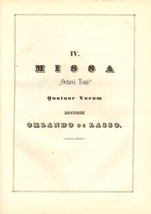 Partition Kyrie, Gloria et Credo (color), Missa Jäger, Missa Venatorum