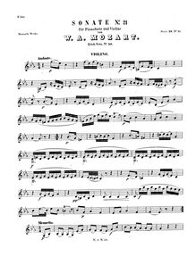 Partition de violon, violon Sonata, C major, Mozart, Wolfgang Amadeus par Wolfgang Amadeus Mozart