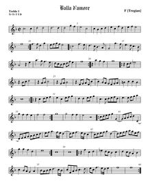 Partition viole de gambe aigue 1, Balla d amore, Tregian, Francis (the Younger)