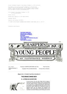 Harper s Young People, November 11, 1879 - An Illustrated Weekly