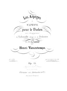 Partition violon / partition de piano, partition de violon, Les Arpeges op15-Capriccio pour violon et Piano ou orchestre
