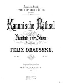 Partition complète, Kanonische Rätsel, Draeseke, Felix