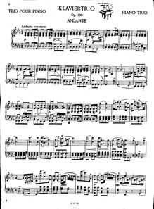 Partition complète, Piano Trio en E-flat major, D.929, E? major