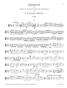 Partition de viole de gambe, Piano quintette, Smith, F. Lorenz