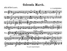 Partition Cornet 2/3 (B♭), Golconda March, A♭ major and D♭ major