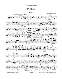 Partition de violon, Prelude, Op.13, Achron, Joseph