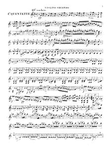 Partition violon 2, corde quintette No.1, Quintett pour deux violons, deux altos et violoncelle, Op.56, No1