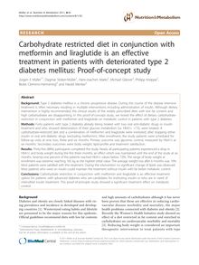 Carbohydrate restricted diet in conjunction with metformin and liraglutide is an effective treatment in patients with deteriorated type 2 diabetes mellitus: Proof-of-concept study