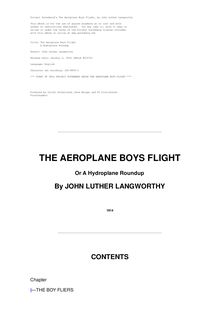 The Aeroplane Boys Flight - A Hydroplane Roundup