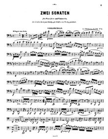 Partition de violoncelle, violoncelle Sonata No.5, Op.102/2