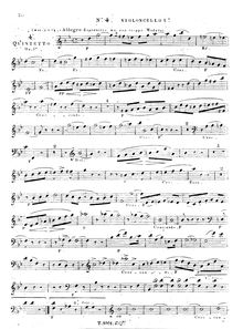 Partition violoncelle 1, corde quintette No.4, Op.17, Onslow, Georges