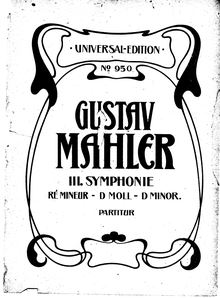 Partition Erste Abtheilung (mouvement I), Symphony No 3, Mahler, Gustav