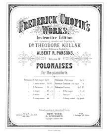 Partition complète, Polonaises, Chopin, Frédéric par Frédéric Chopin