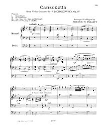 Partition complète, violon Concerto, D major, Tchaikovsky, Pyotr