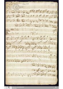 Partition complète, Sonata à quadro en E minor, E minor, Molter, Johann Melchior