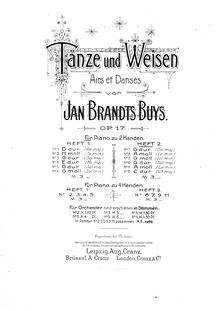 Partition Heft 2 - partition complète, Tänze und Weisen, Op.17, Brandts Buys, Jan