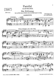 Partition Harmonium , partie, Parsifal, Wagner, Richard