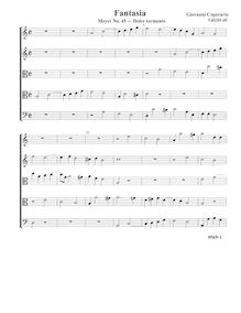 Partition complète (Tr Tr A T B), Fantasia pour 5 violes de gambe, RC 63