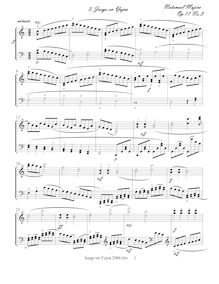 Partition , Juego en Yojoa - partition complète, Escenas de Viaje, Op.11