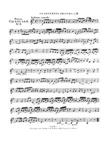Partition clarinette 2, Benedicam Dominum en omni tempore, Graduale in tempore
