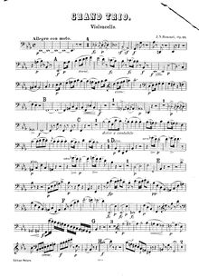 Partition violoncelle, Piano Trio, Op.93, Hummel, Johann Nepomuk