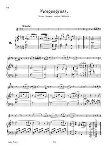 Partition , Morgengruss (partition de piano), Die Schöne Müllerin, D.795