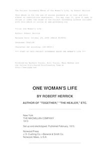 One Woman s Life