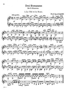 Partition No.1-3 (Romances), 18 Very Easy pièces pour Beginners, Op. 333